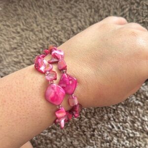 Pink Beaded Bracelet